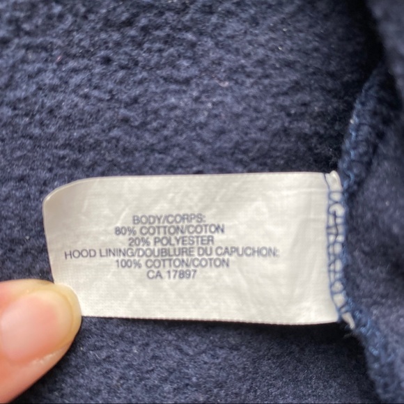 Baby Gap Toddler Boys Dark Blue Double Breasted Hooded Fleece Jacket 12-18 M - Picture 4 of 16